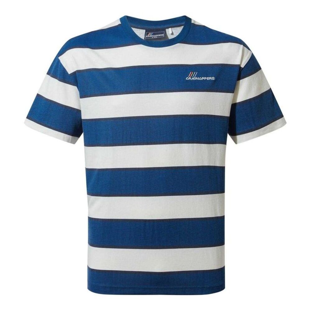 Craghoppers Mens Denali Striped T-Shirt / Poseidon Blue